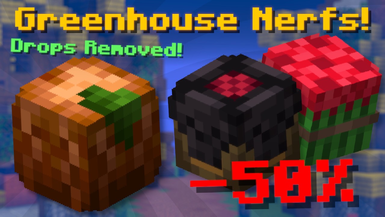 Massive Greenhouse Nerfs! Mutation Drops Halved + More! (Hypixel Skyblock News)