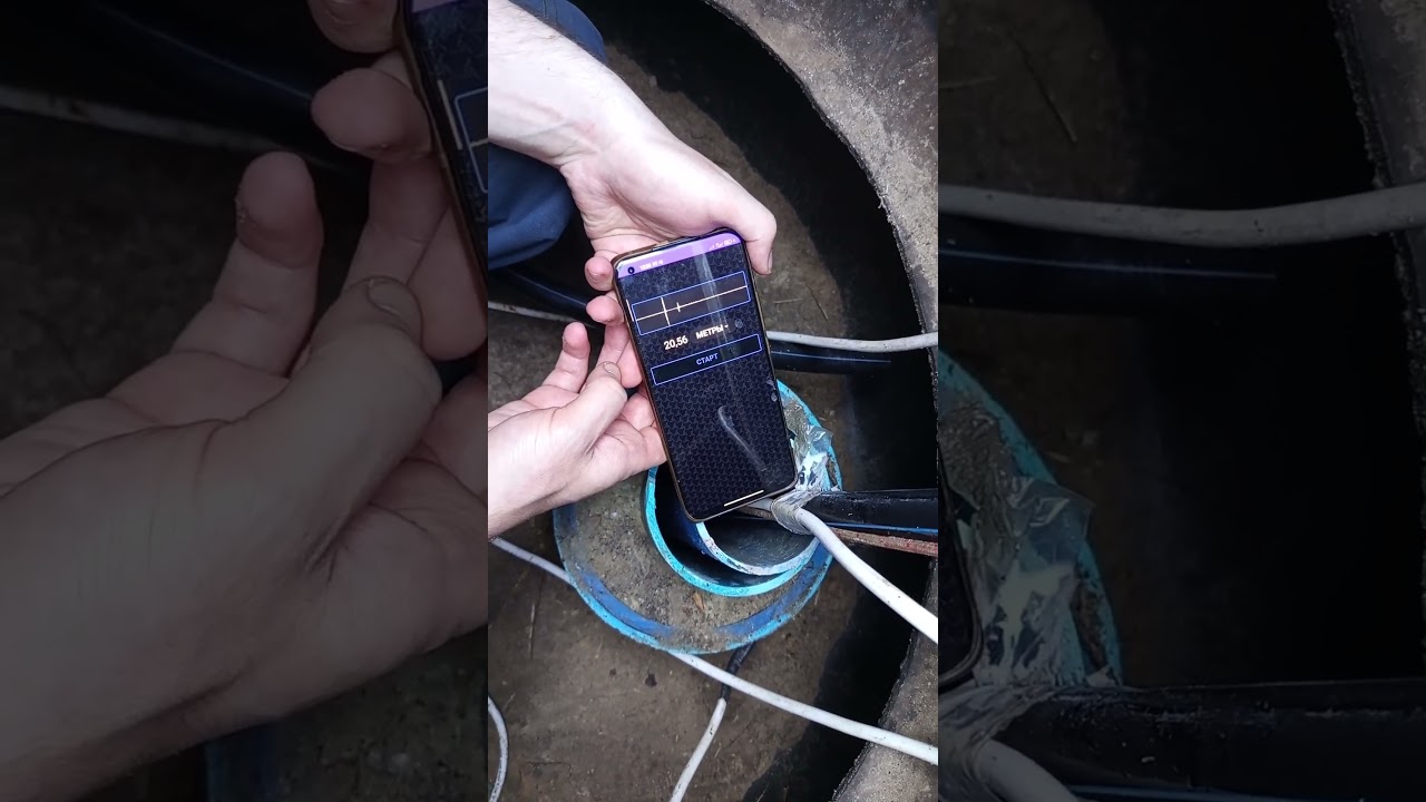 Measuring the dynamic water level in a well using a telephone #borewell #drilling #androidapps