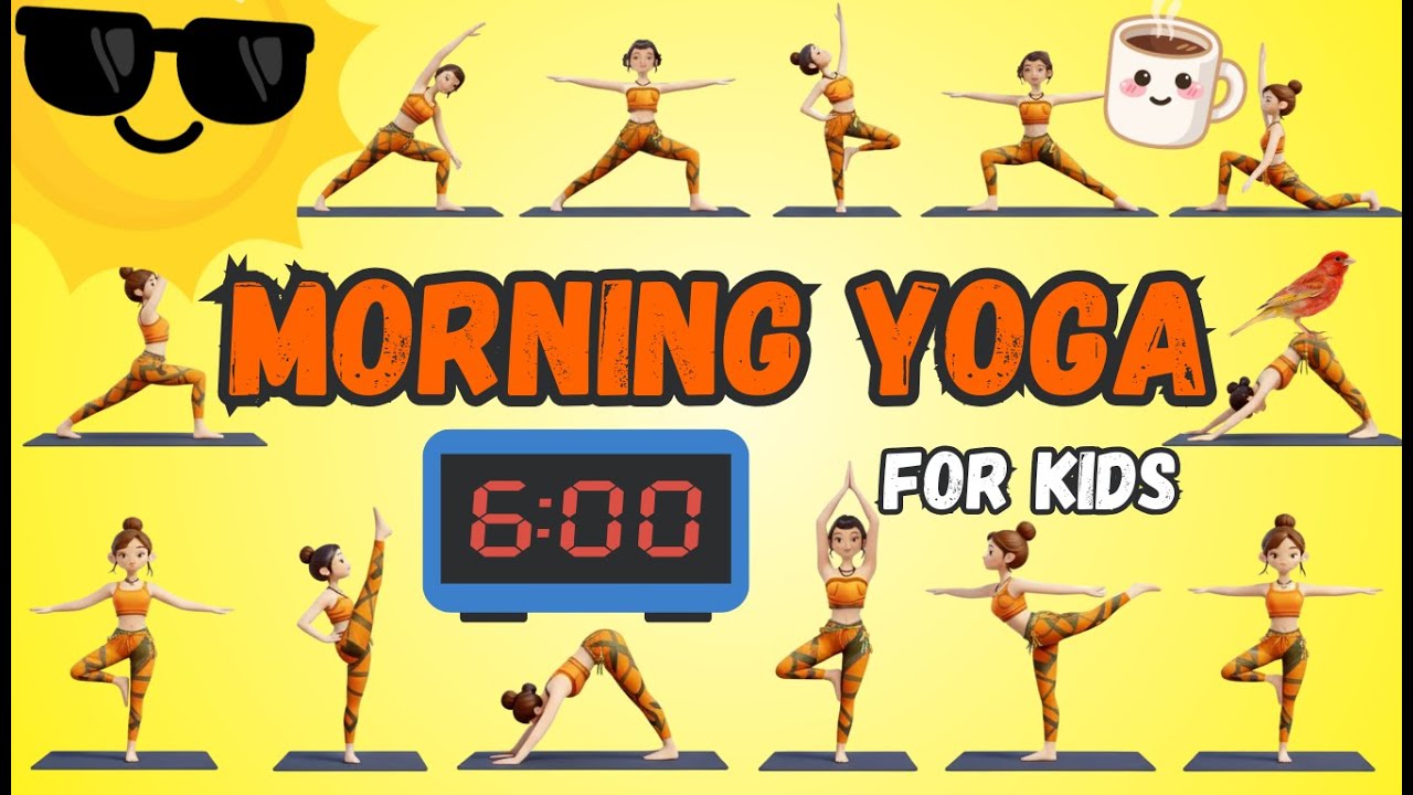 8 Minute Morning Yoga for Kids | Gentle Wake Up Routine for Beginners