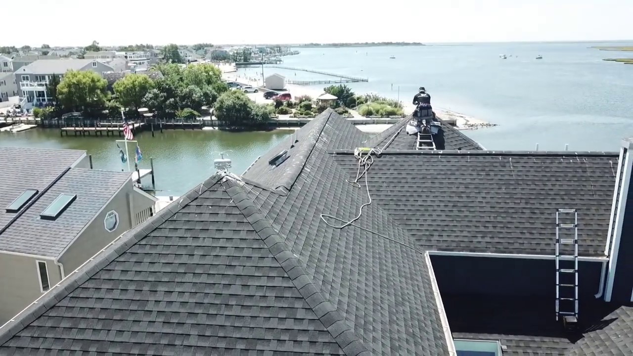 LBI Seagull Bird Control Tension Wire System For Home On Roof Ridge long beach island NJ LBI