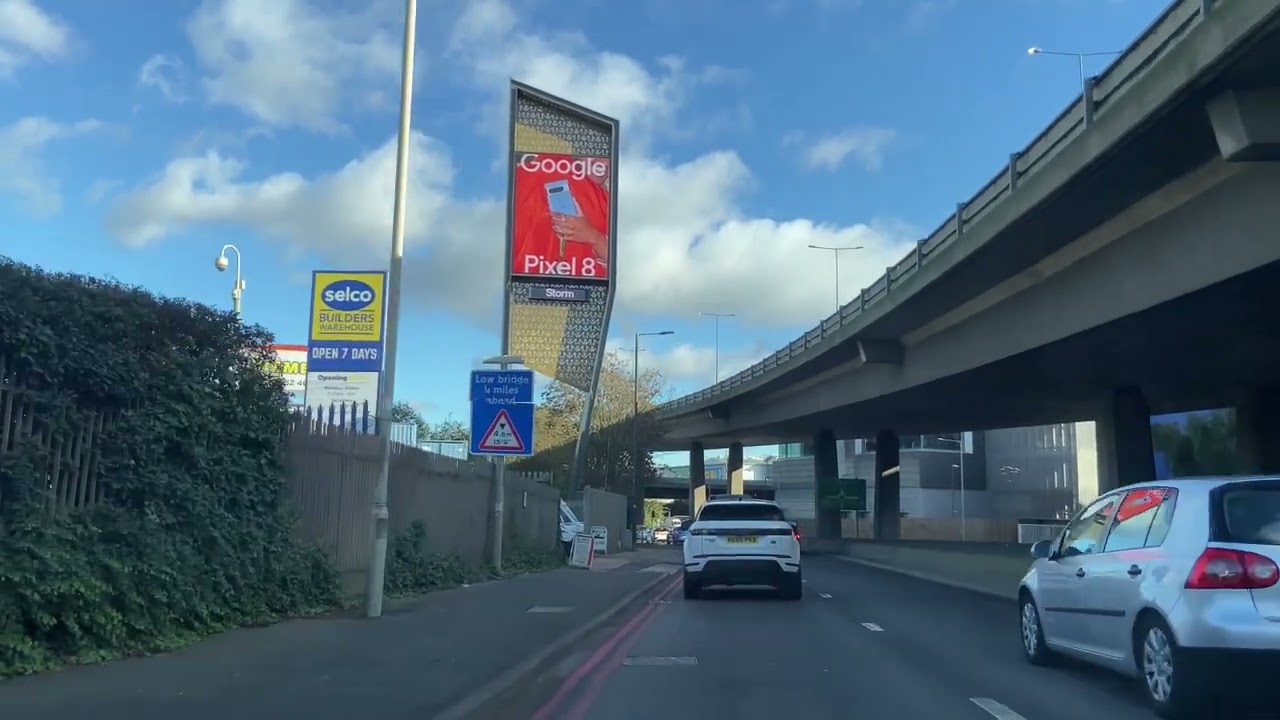Driving through North West London - Hanger Lane - North Circular Road - Brent Cross Shopping Centre