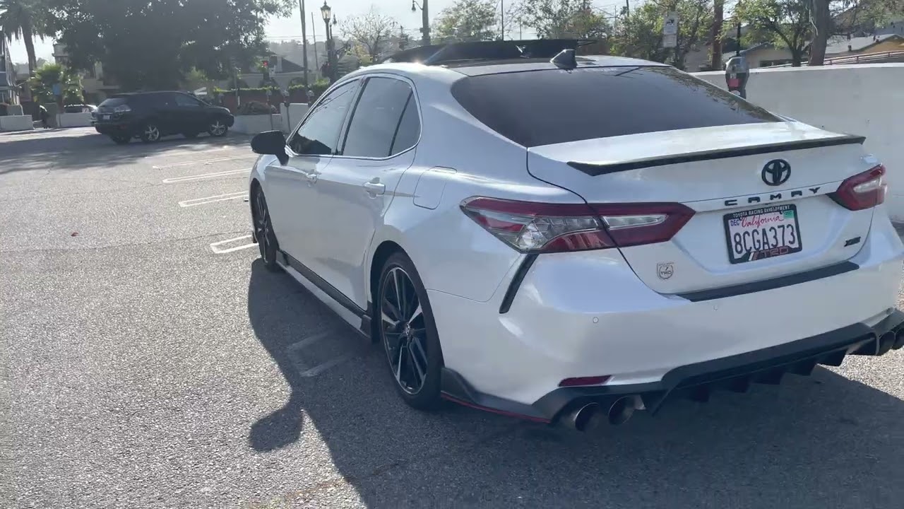 Walk around of my 2018 Camry XSE OEM TRD body kit and Magnaflow quad exhaust.