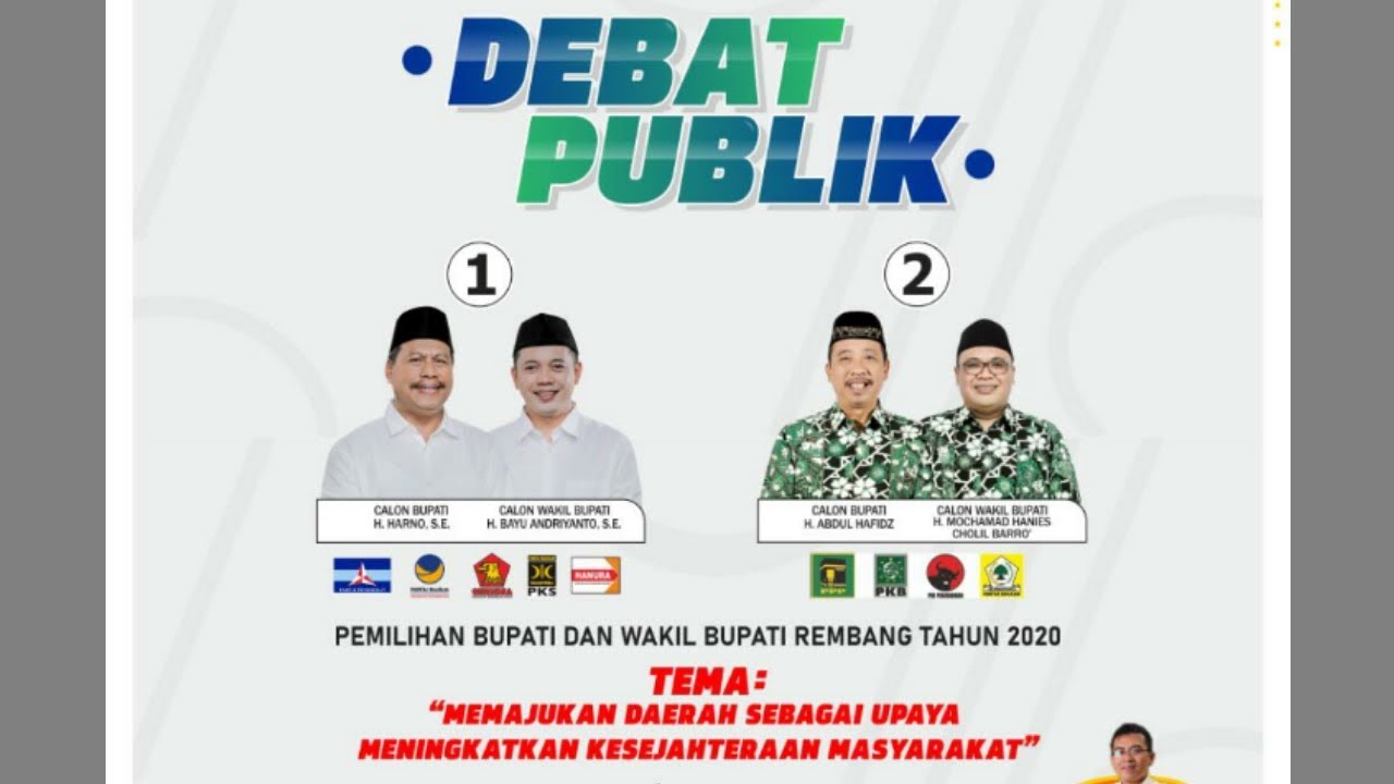 🔴 Live Debat Publik Calon Bupati dan Wakil Bupati Kabupaten Rembang