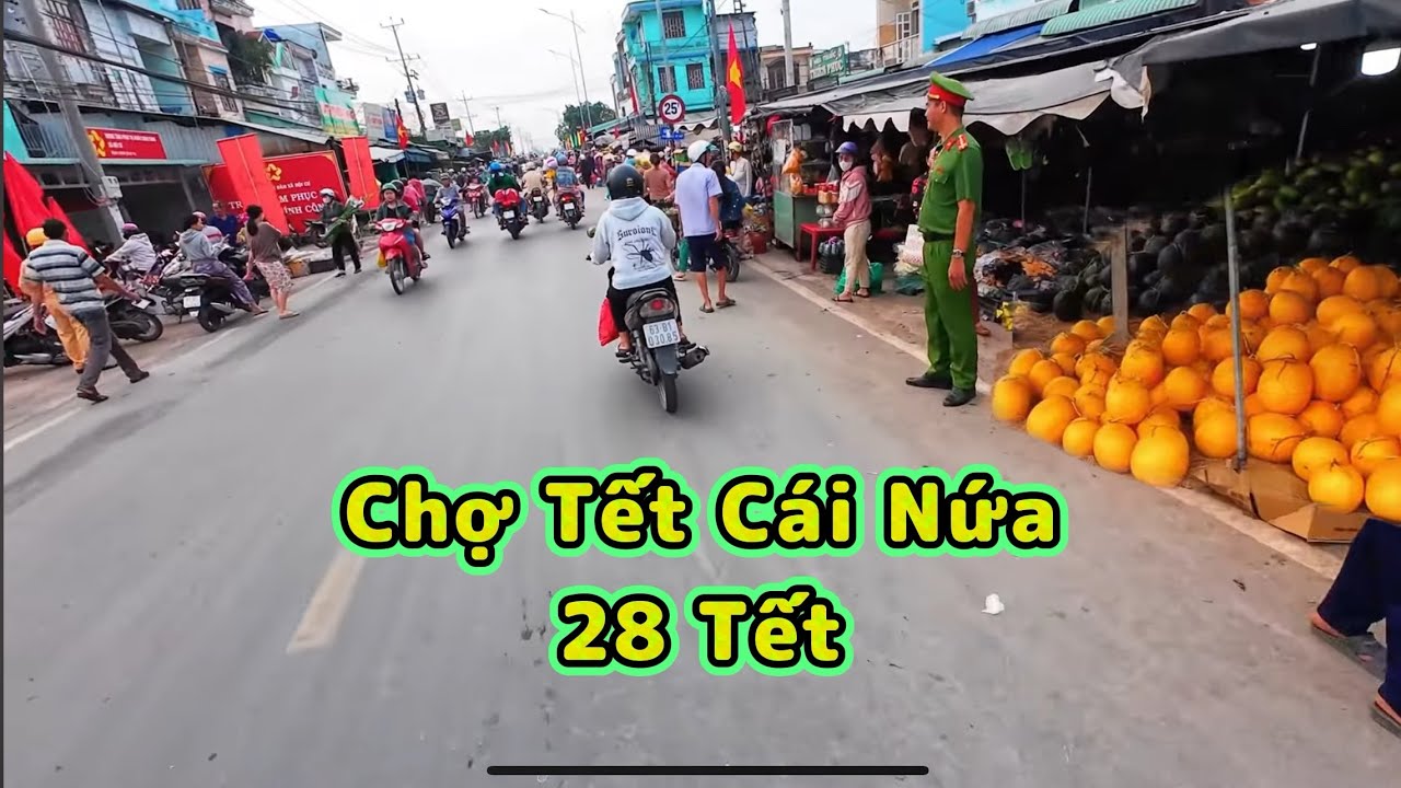 Chợ cái nứa 28 Tết  Mua dưa hấu trưng Tết