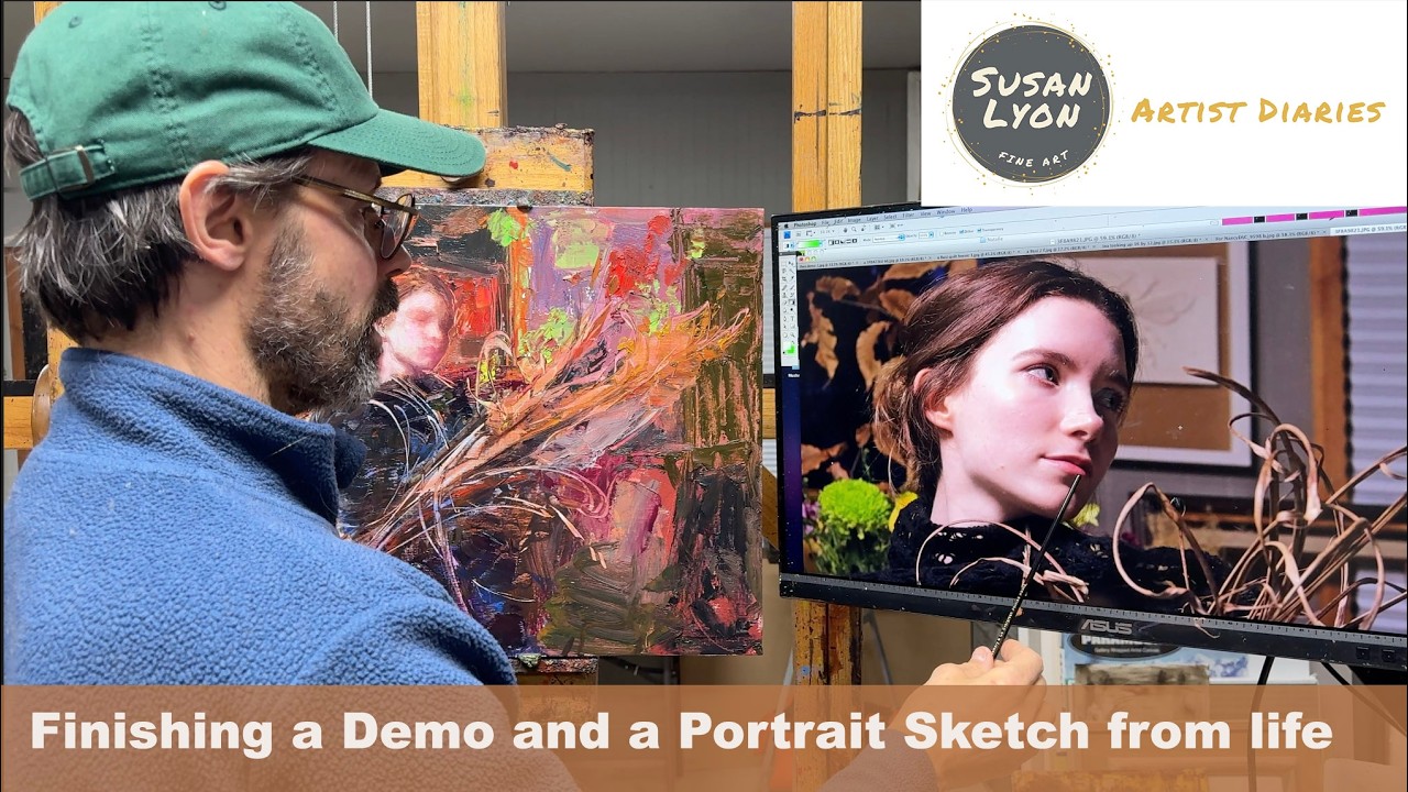 Finishing a Demo and a Portrait Sketch from life