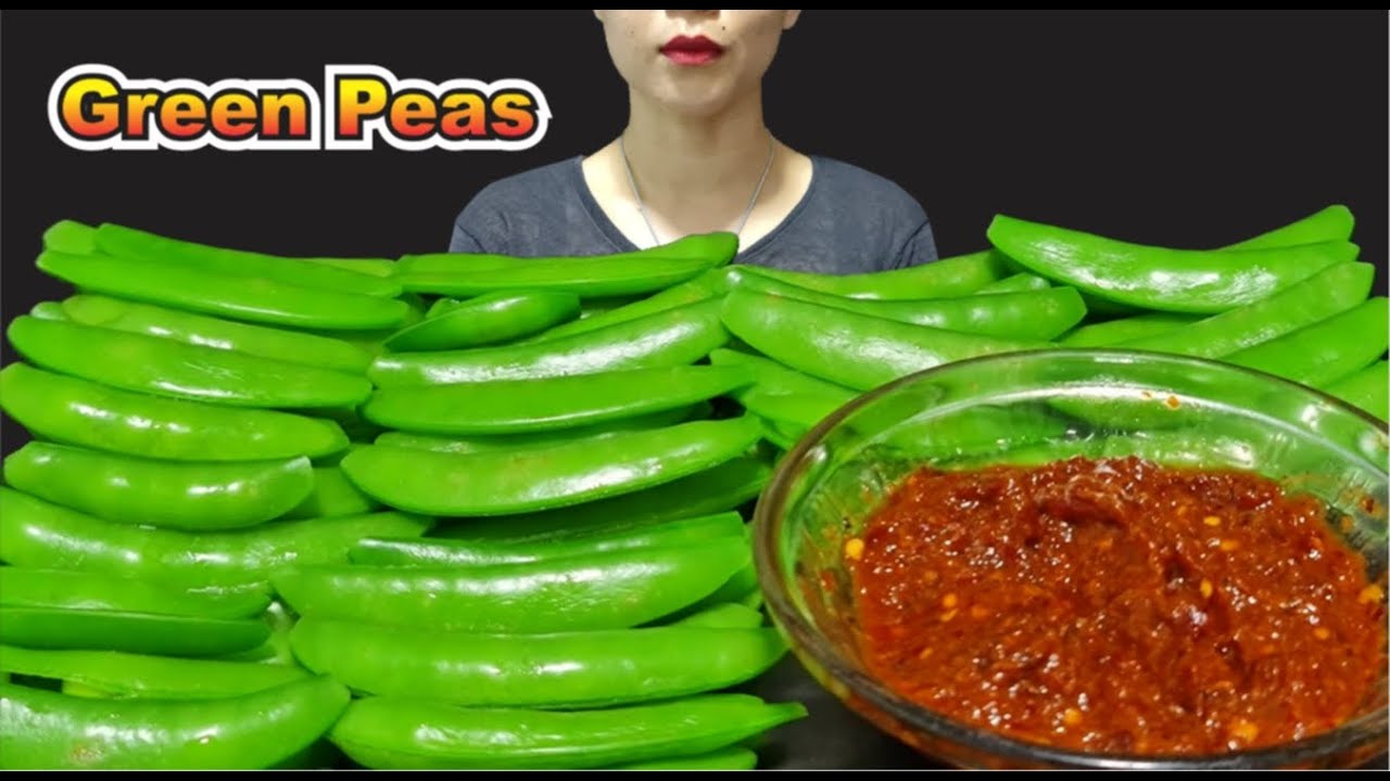 asmr Sweet Peas with Red Eye Chili Paste 