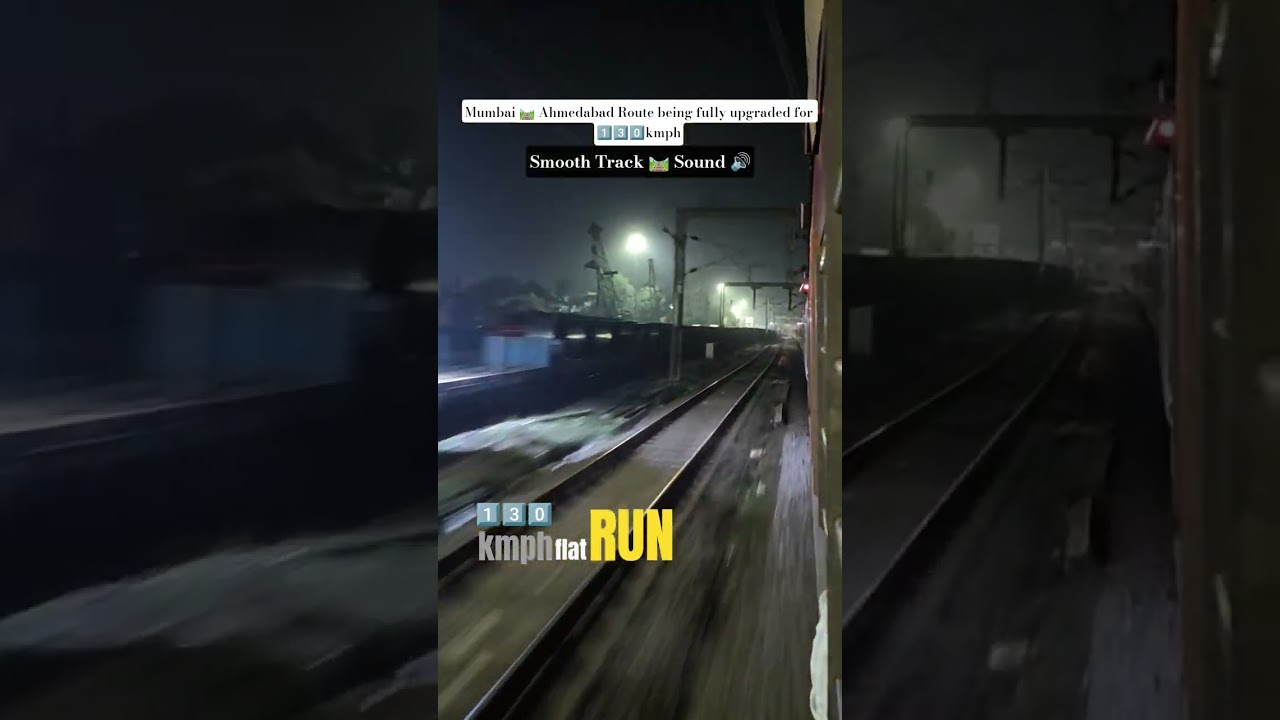 130kmph flat run of Hapa Duronto - Upgraded Tracks on Mumbai Ahmedabad Route #track #rail #train