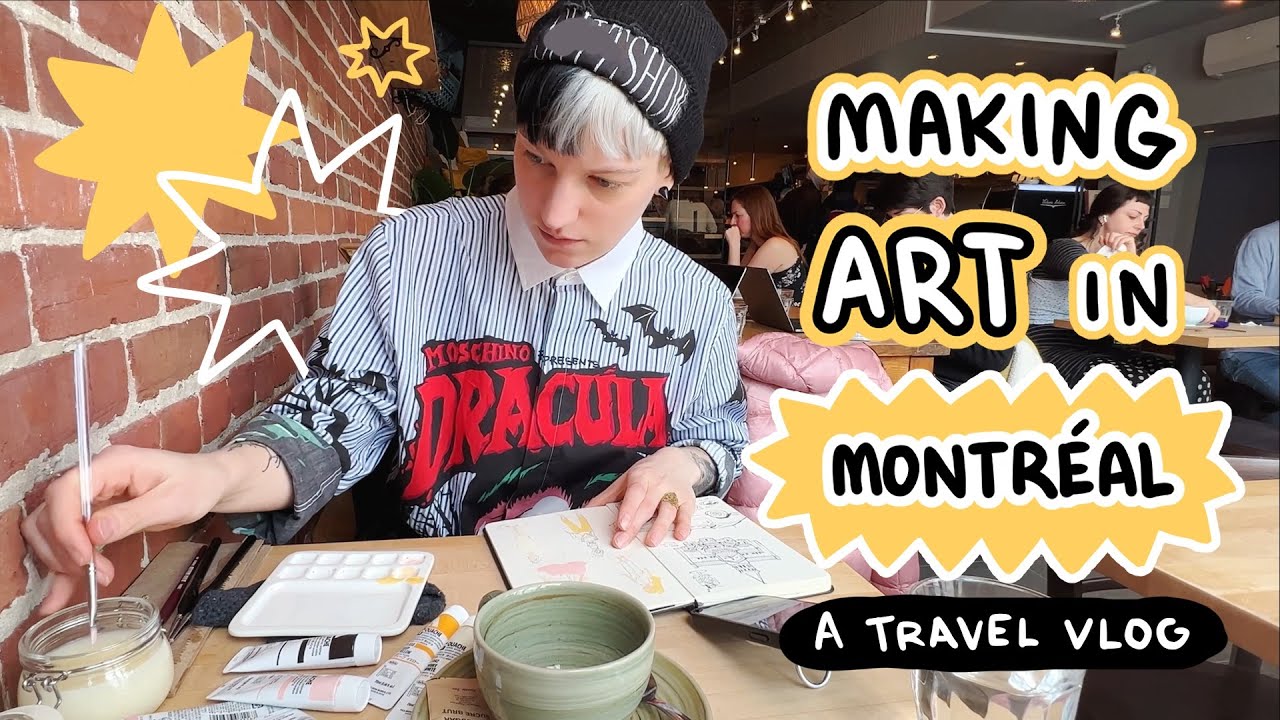 ART VLOG ✦ pen, pencil, and gouache in Montreal [travel vlog]