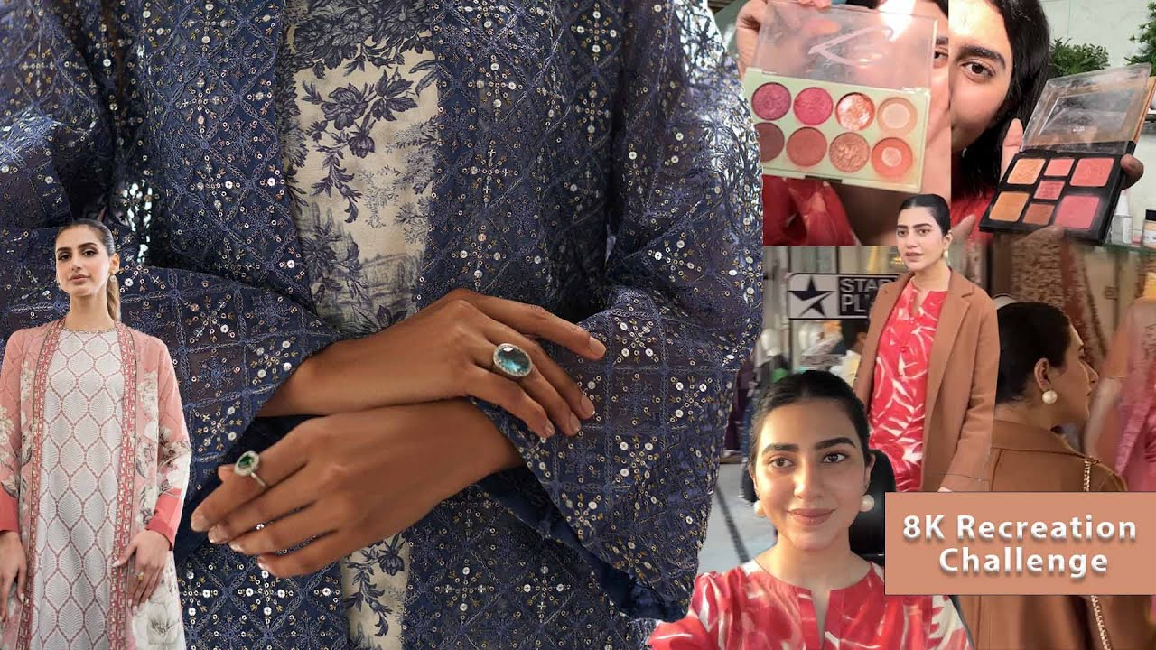 Ethnic & Lulusar Eid Dress Recreation 8K Challenge | Everyday Makeup Look in Detail | Local Shopping