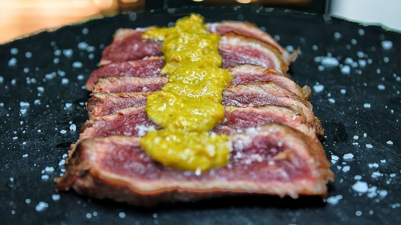 🐷Tataki de presa ibérica con salsa de pistachos. Cerdo ibérico, la receta más fácil.