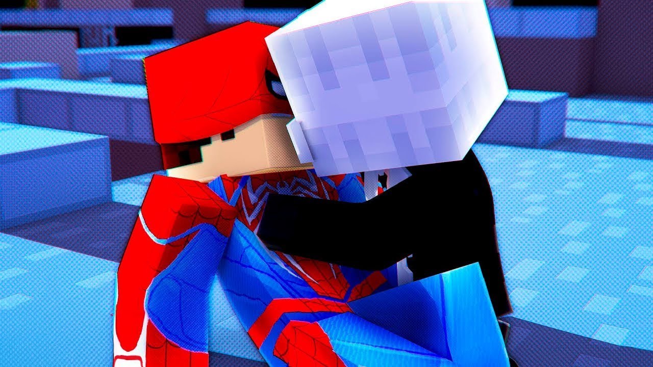 Minecraft: MENINO ARANHA - A GATA NEGRA ME BEIJOU 
