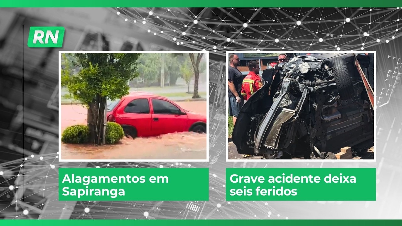 Alagamentos em Sapiranga | 🚨 Grave acidente deixa seis feridos