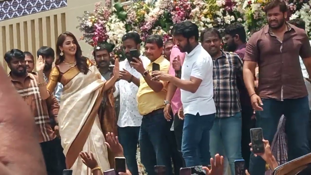 POOJA HEGDE In hanumakonada at south india shopping mall opening