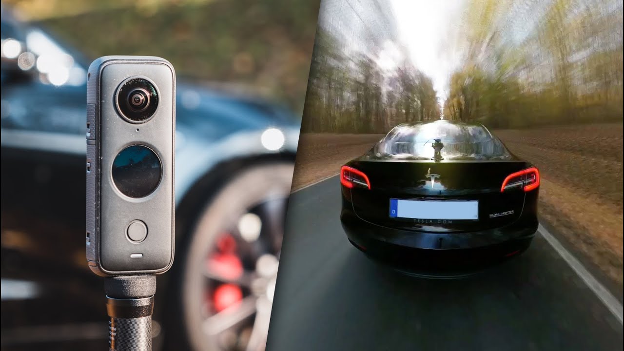 Insta360 One X2 - Aufnahmen am Auto  ( Tesla Model 3 Performance )