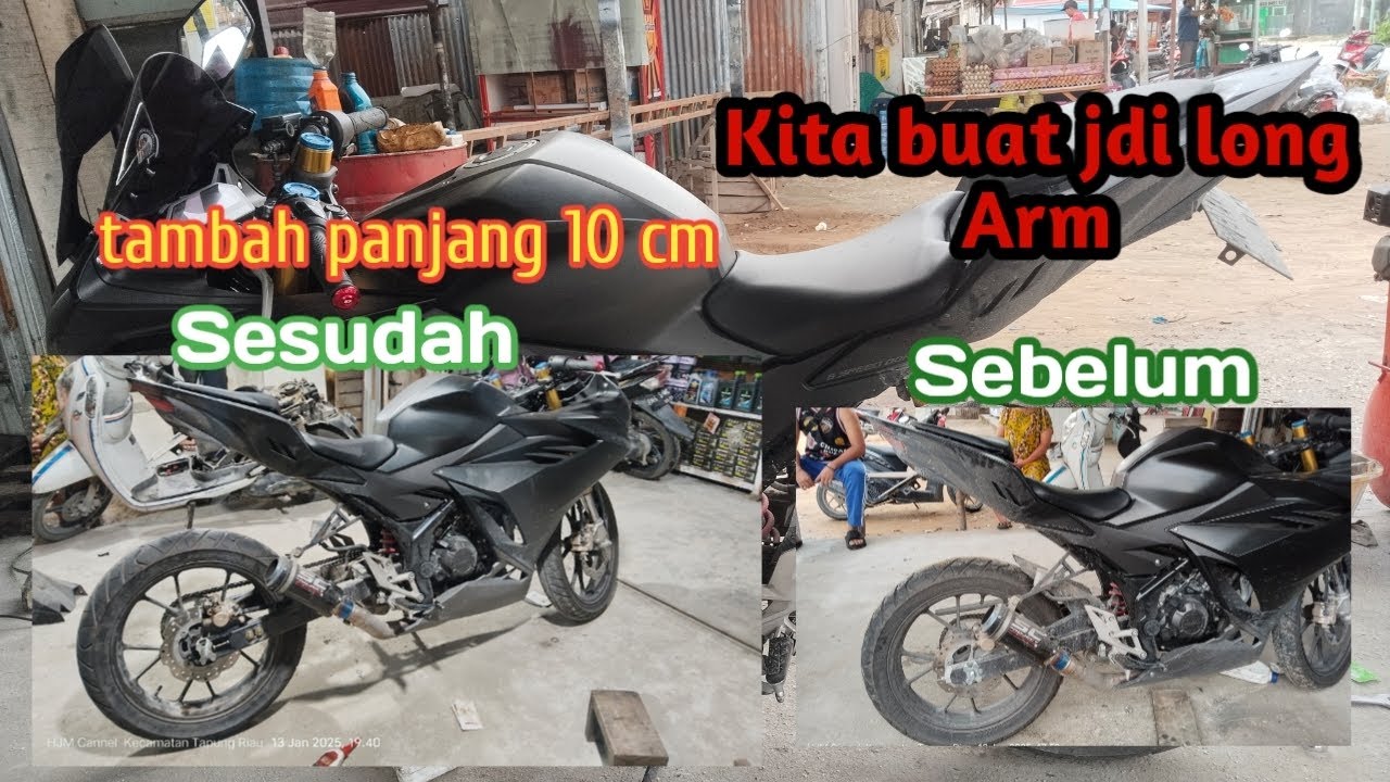 Membuat long arm di motor CBR150 (style Amerika) 🏍🏍