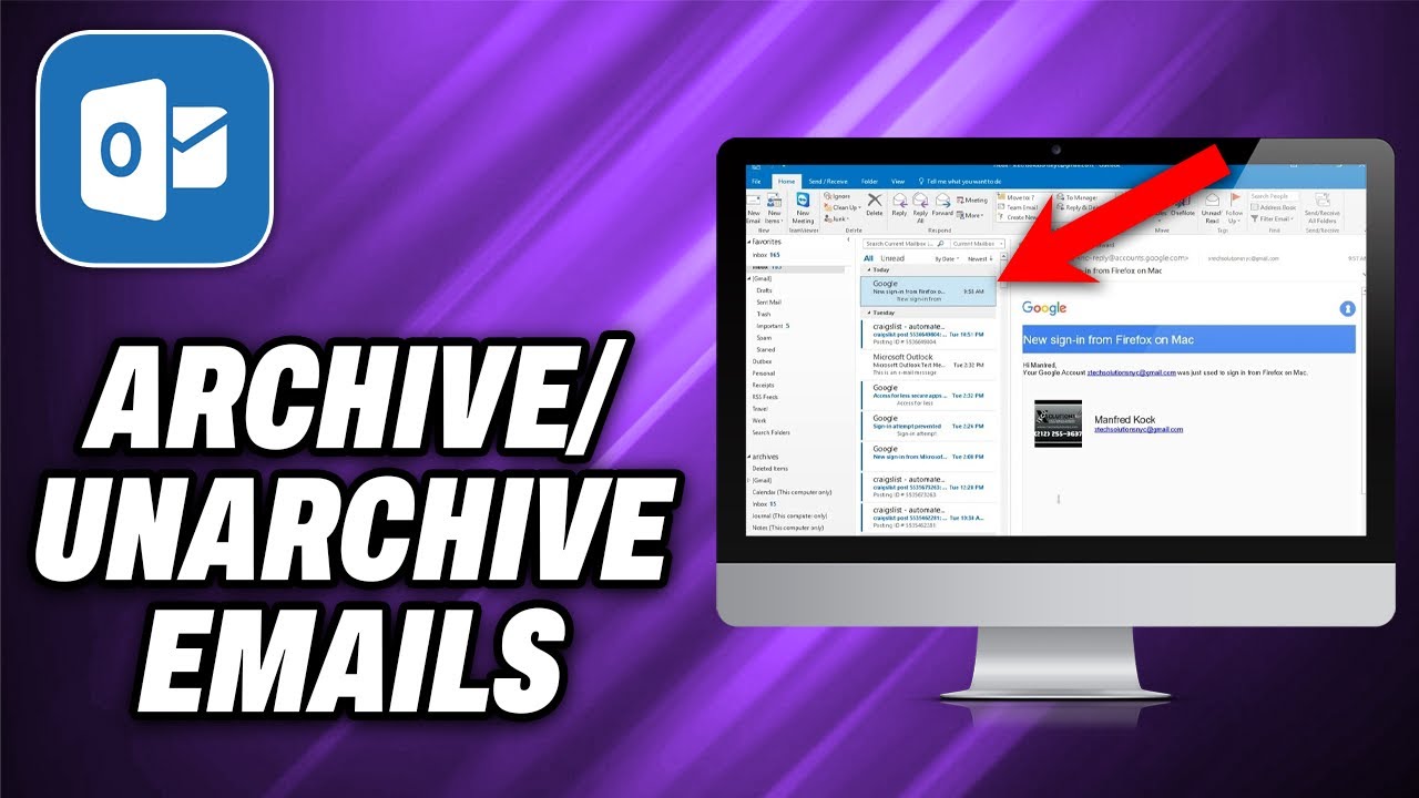 How To Archive or Unarchive Emails In Outlook