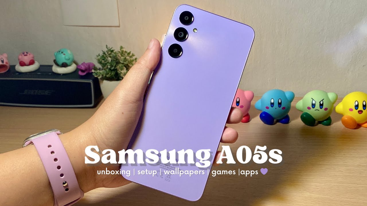 unboxing the Samsung A05s in purple 💜