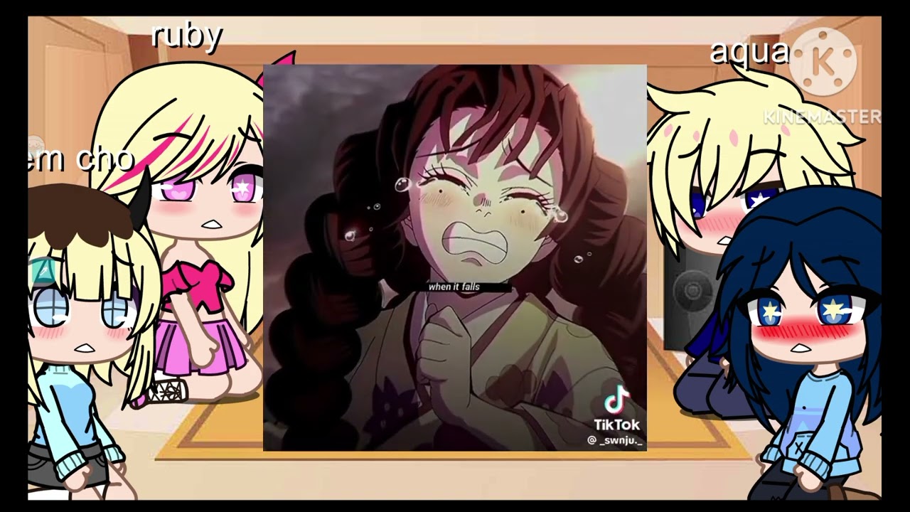 oshi no ko reacciona a kana es mitsuri #obamitsu#
