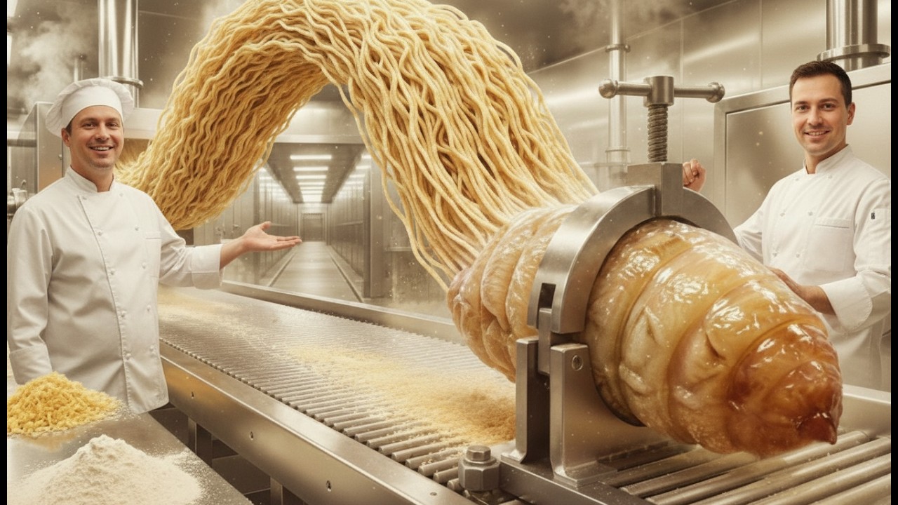 Inside the Modern Noodle Factory: How Instant Noodles Are Made from Mealworms (Full Process)