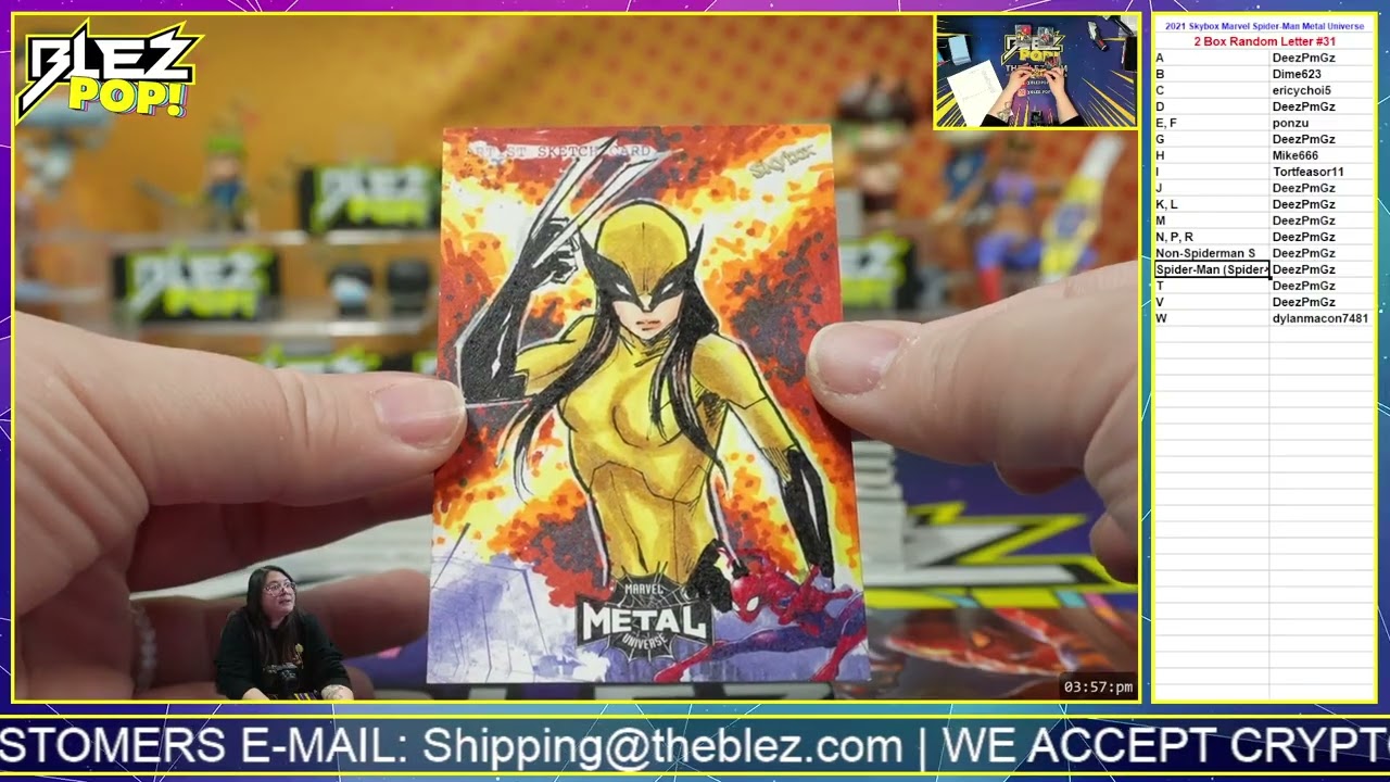 2021 Skybox Metal Universe Spider Man 2 Box Random Letter #31