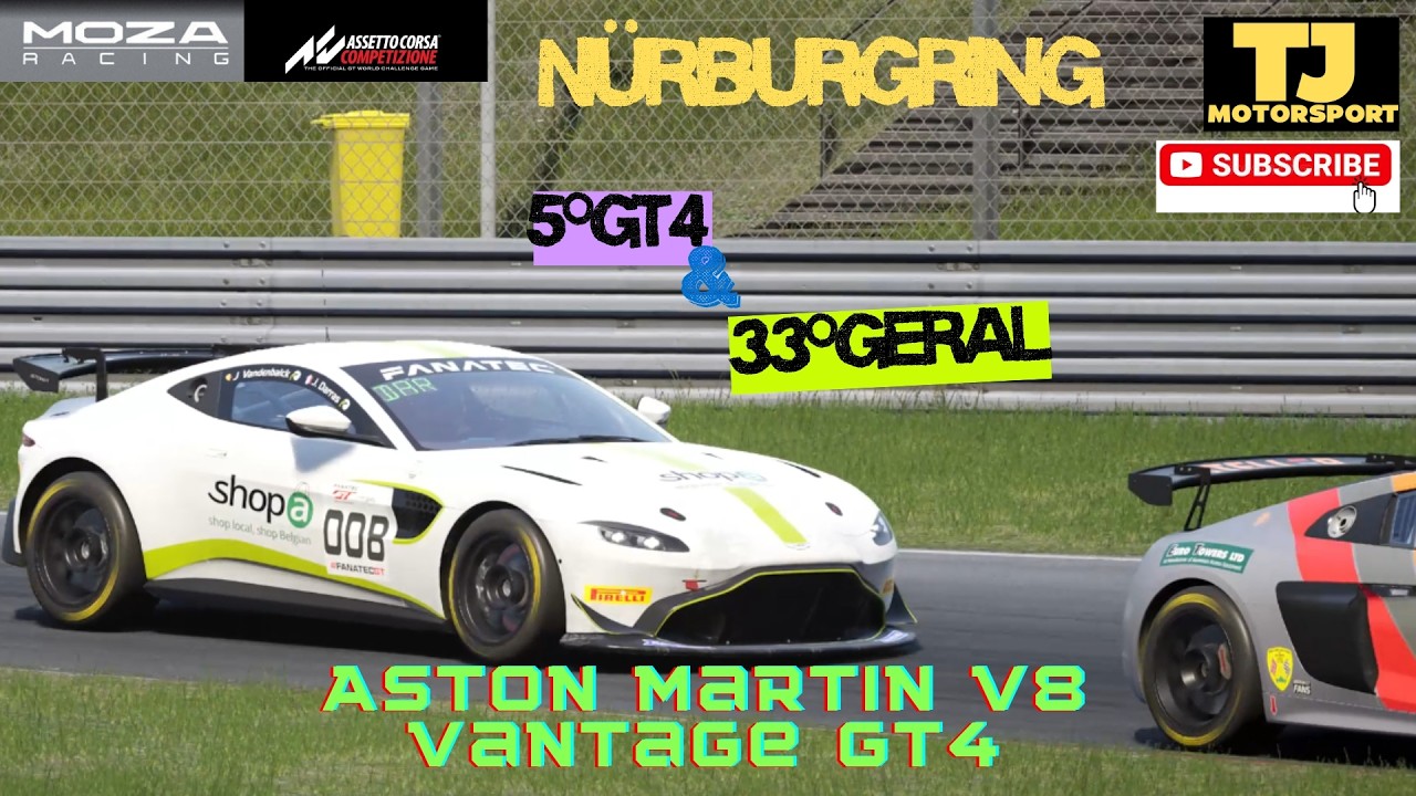 Top 5 na GT4 no Nürburgring! | Aston Martin V8 GT4 | ACC Sprint #racing #assettocorsacompetizione