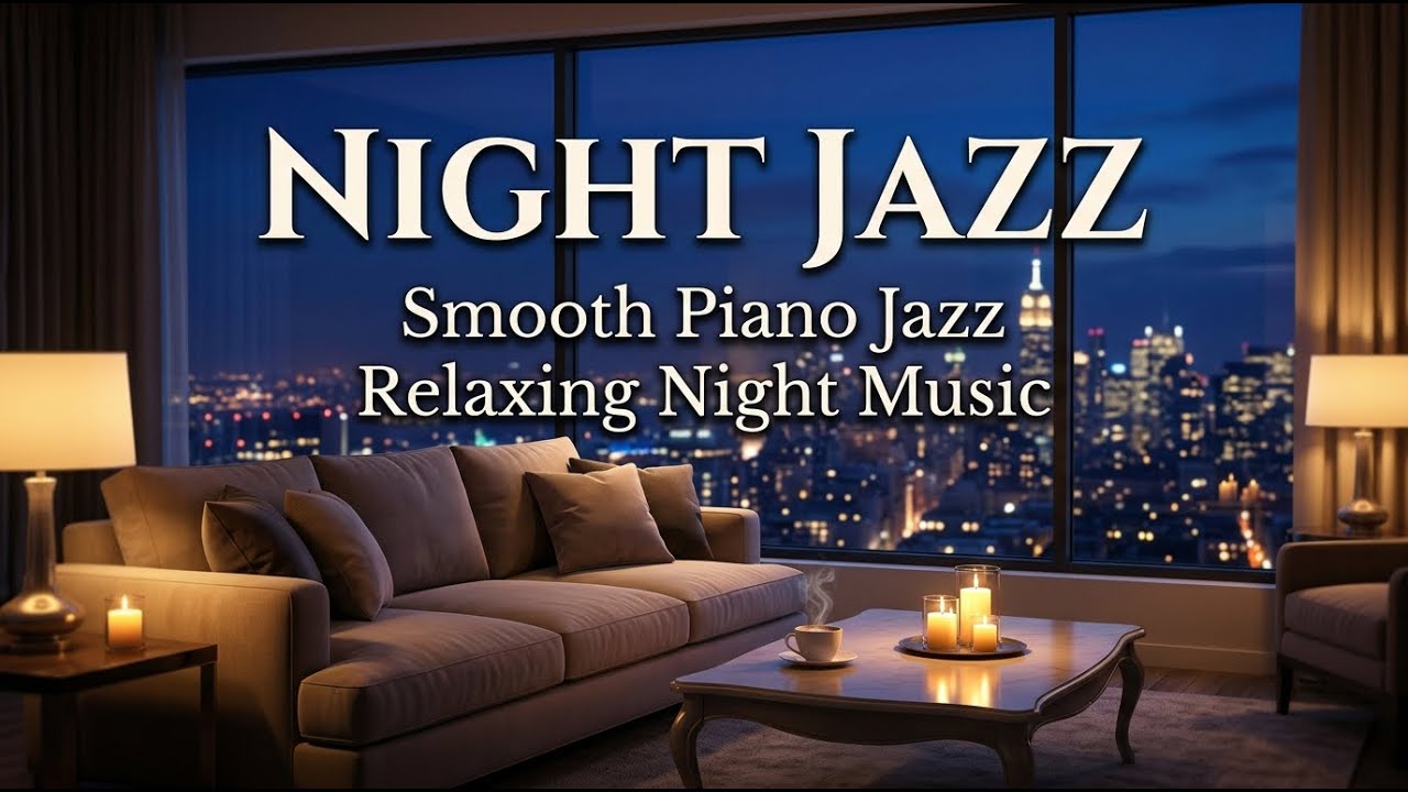 Night of Smooth Piano Jazz Music - Relaxing Background Music for Focus, Sleep and Study