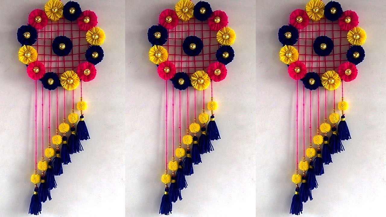 DIY Wall Hanging Out of Wool !!! DIY EASY ROOM DECOR!! Creative Useful & Home Decor Idea