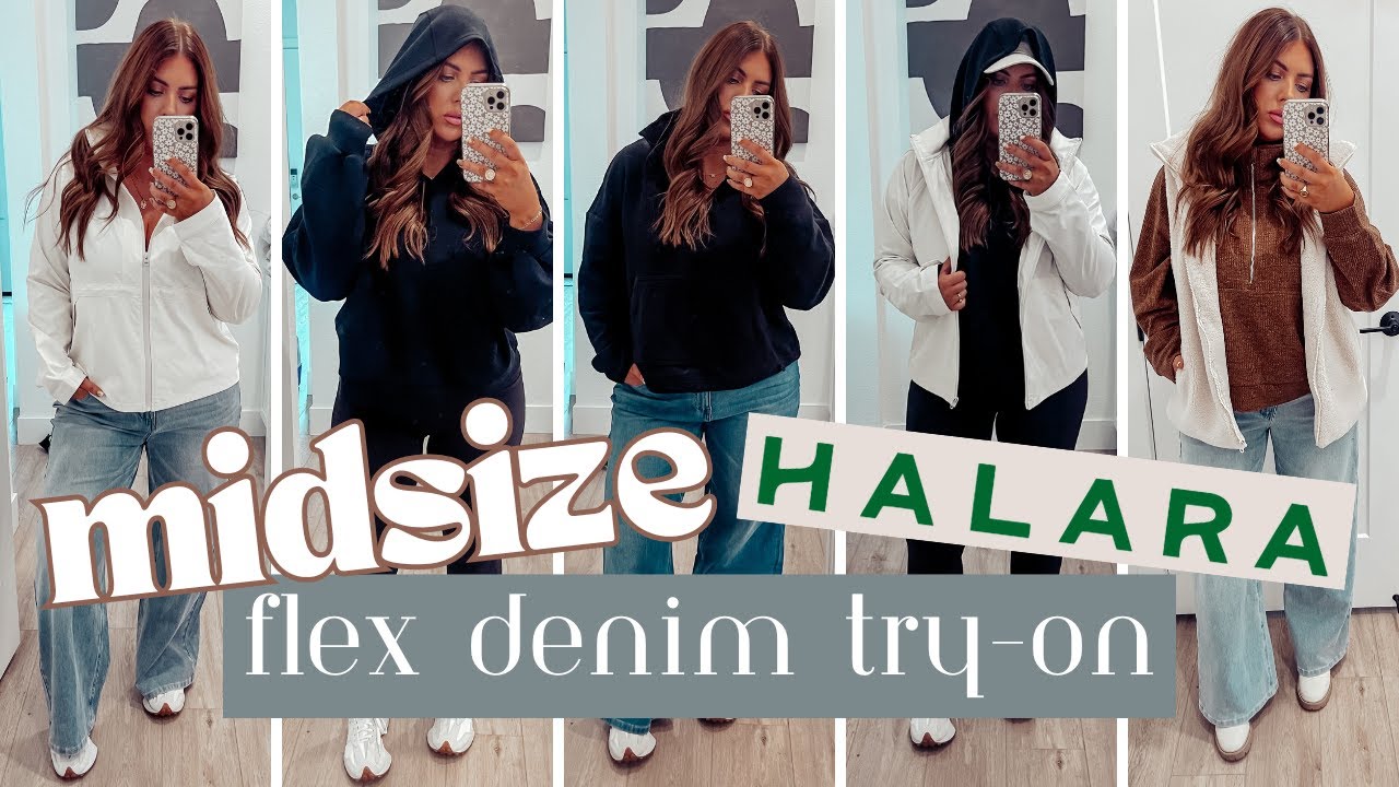 Halara Fall Try-On с Flex Denim | Размер 10/12 | 5'1 | 38DD