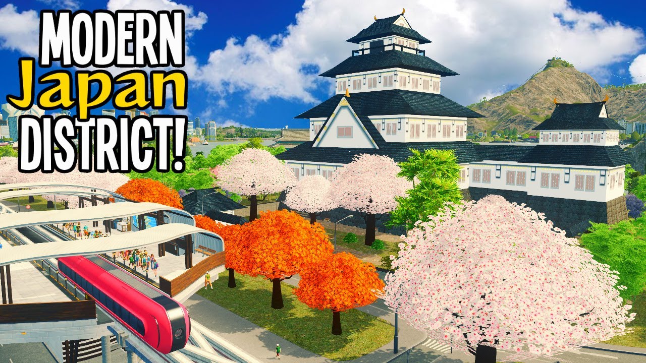 How to Design a Modern Japanese District in Cities Skylines!