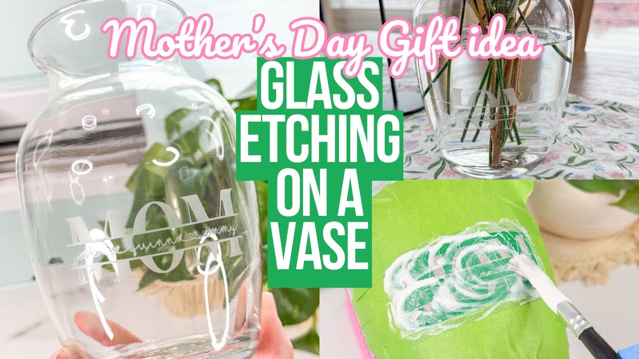 GLASS ETCHING A DOLLAR TREE VASE + BEGINNER FRIENDLY!