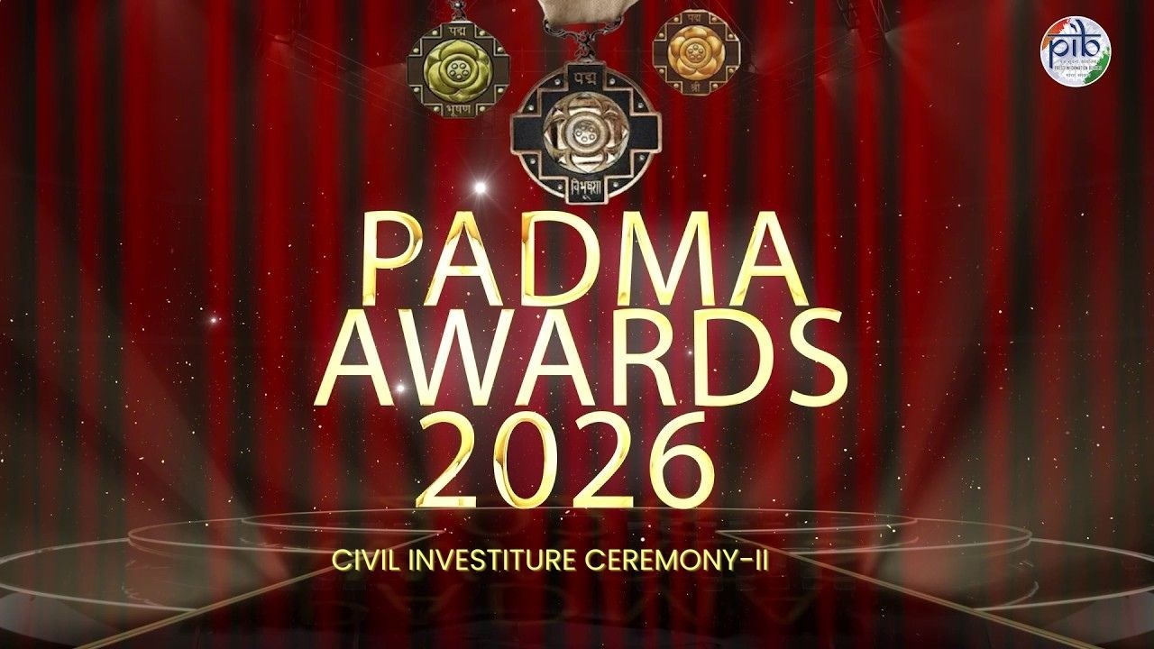 Президент Драупади Мурму вручает премии &laquo;Падма&raquo; 2026 года на II церемонии гражданских награждений