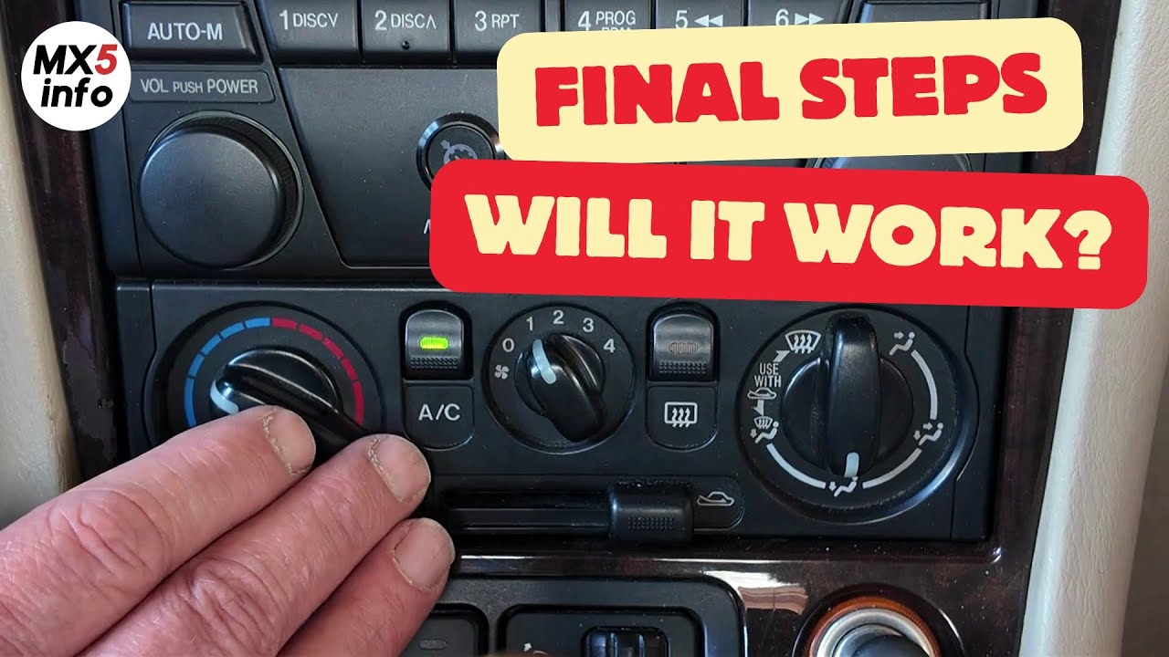 Installing air conditioning on the NB2 Miata - Part 6 of 6 - Finalizing , testing and charging