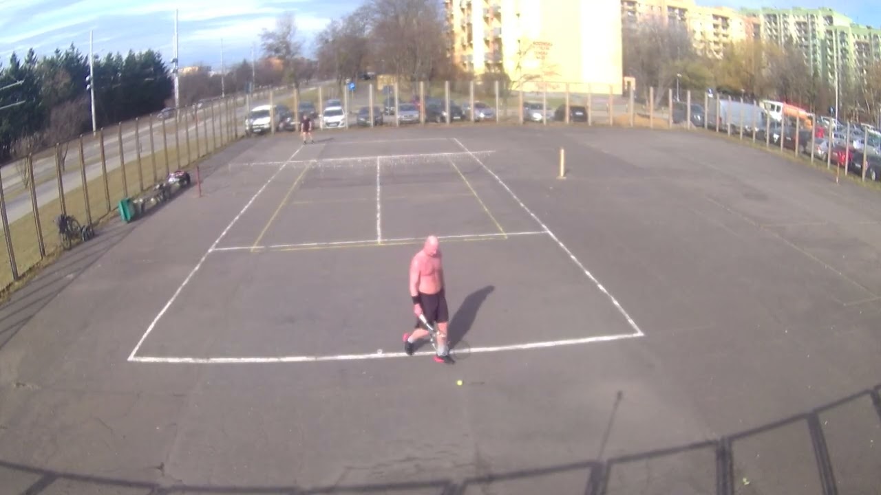 tennis practice 2-7 , 65 year old amateur from Poland , Wroclaw