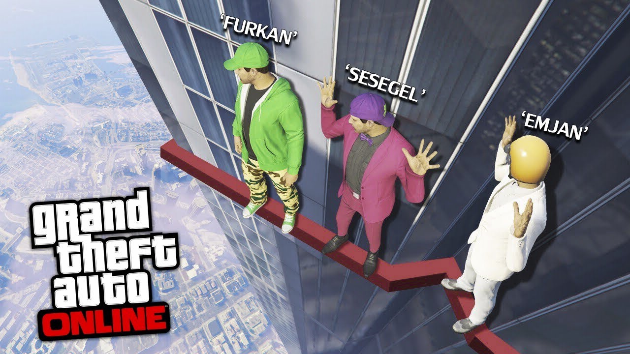 HAYATINIZDA G&Ouml;REBİLECEĞİNİZ EN ZOR PARKUR !! - GTA 5 Online (FurkanYaman,Sesegel,&Uuml;midi)