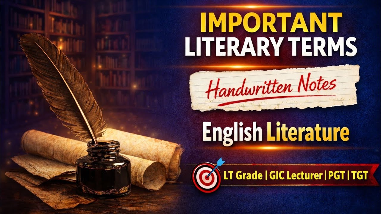 Literary Terms Handwritten Notes | Zeugma, Volta, Wit, Utopia | LT Grade | GIC Lecturer | PGT TGT 