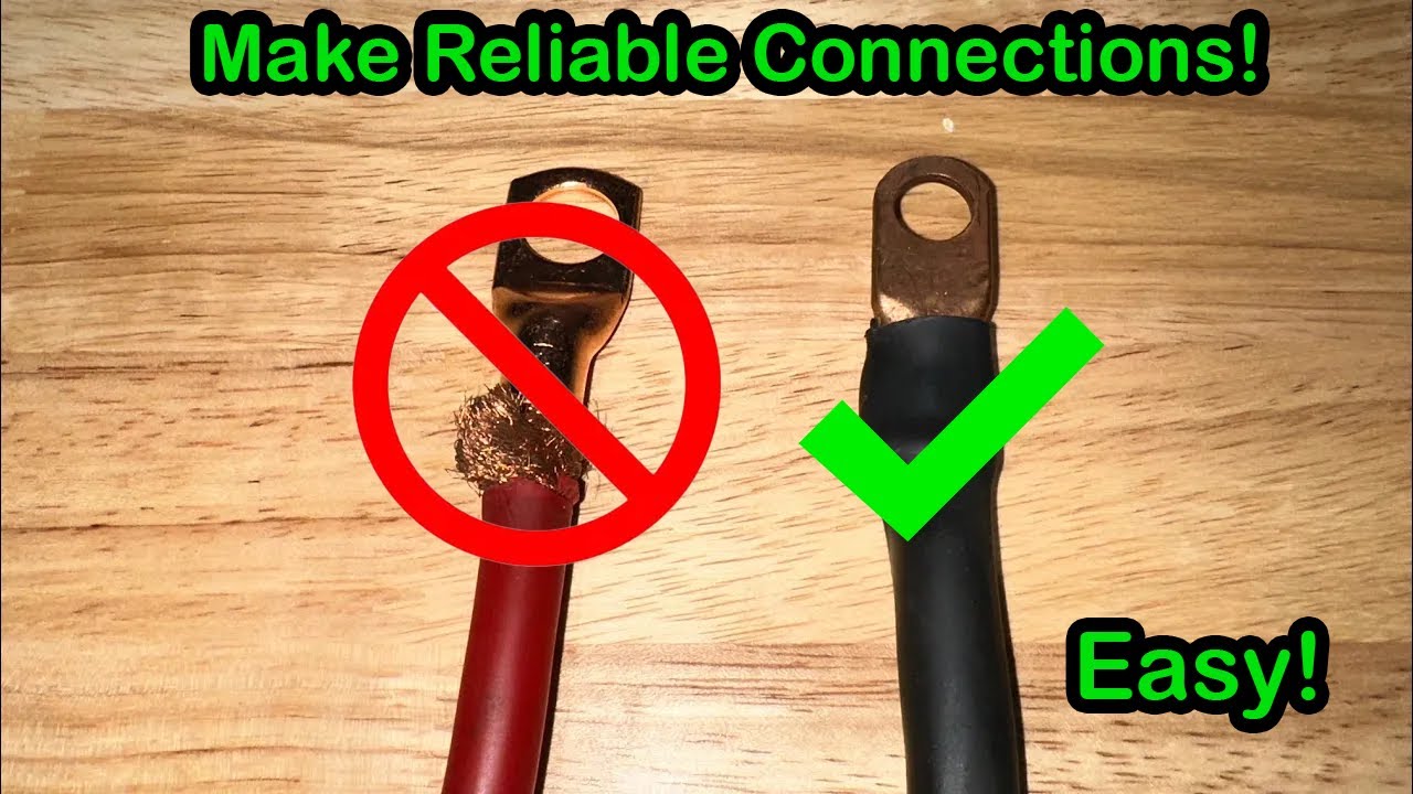 How To Crimp Copper Lugs For Solar Power, Car Audio And More!