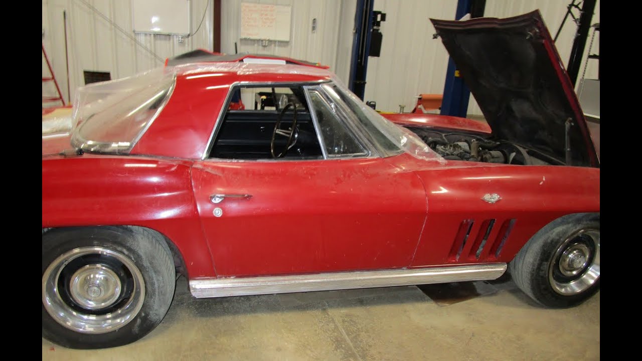 66 corvette episode 1 stripping paint off doors and finding a surprise under the paint, bondo city