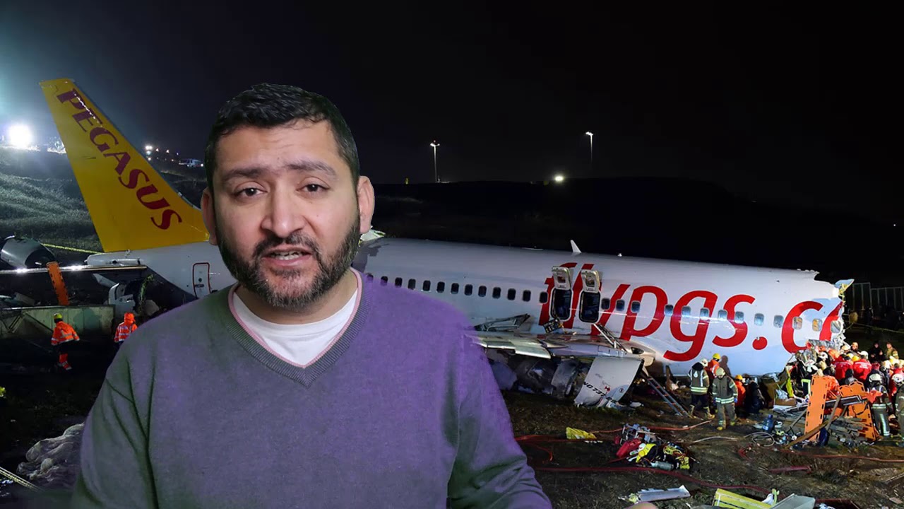 Pegasus air skids off runway in Turkey. (Feb 2020)