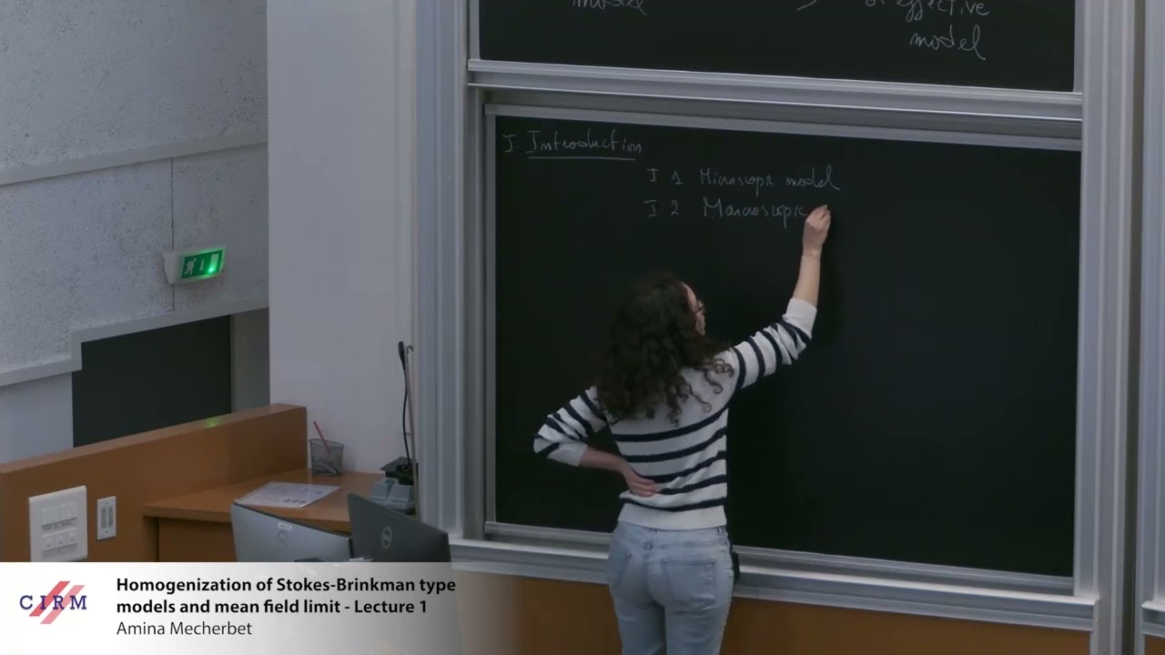 Amina Mecherbet : Homogenization of Stokes-Brinkman type models and mean field limit - Lecture 1