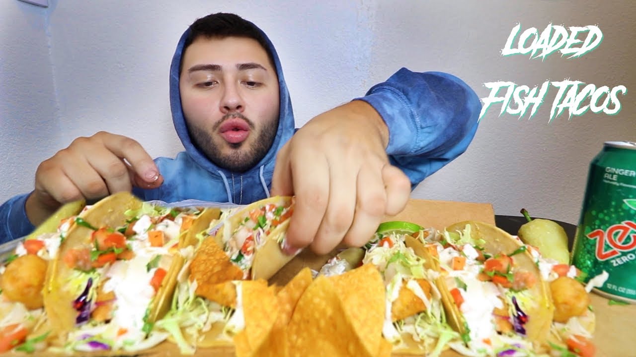 LOADED FRIED FISH TACOS MUKBANG | EATING SHOW