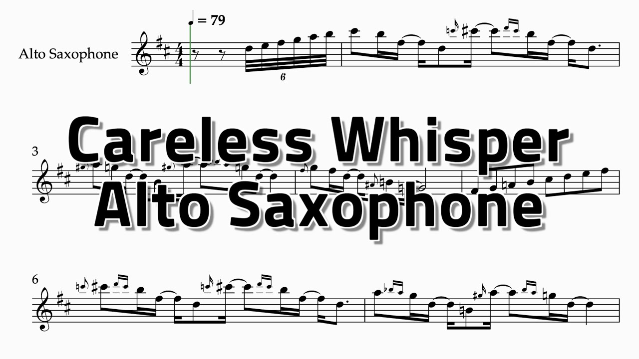 Careless Whisper Alto Saxophone cover [Sheet and Backing Track]