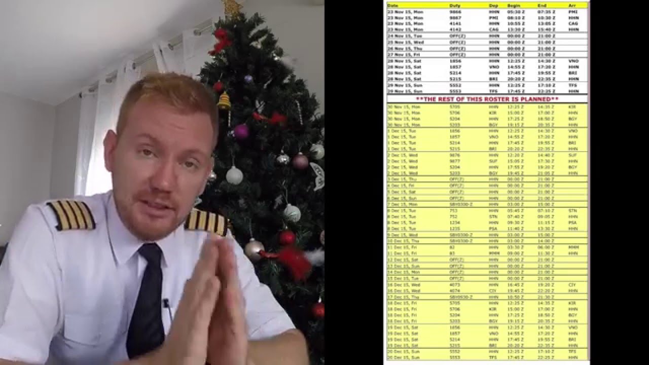 Airline pilot rosters