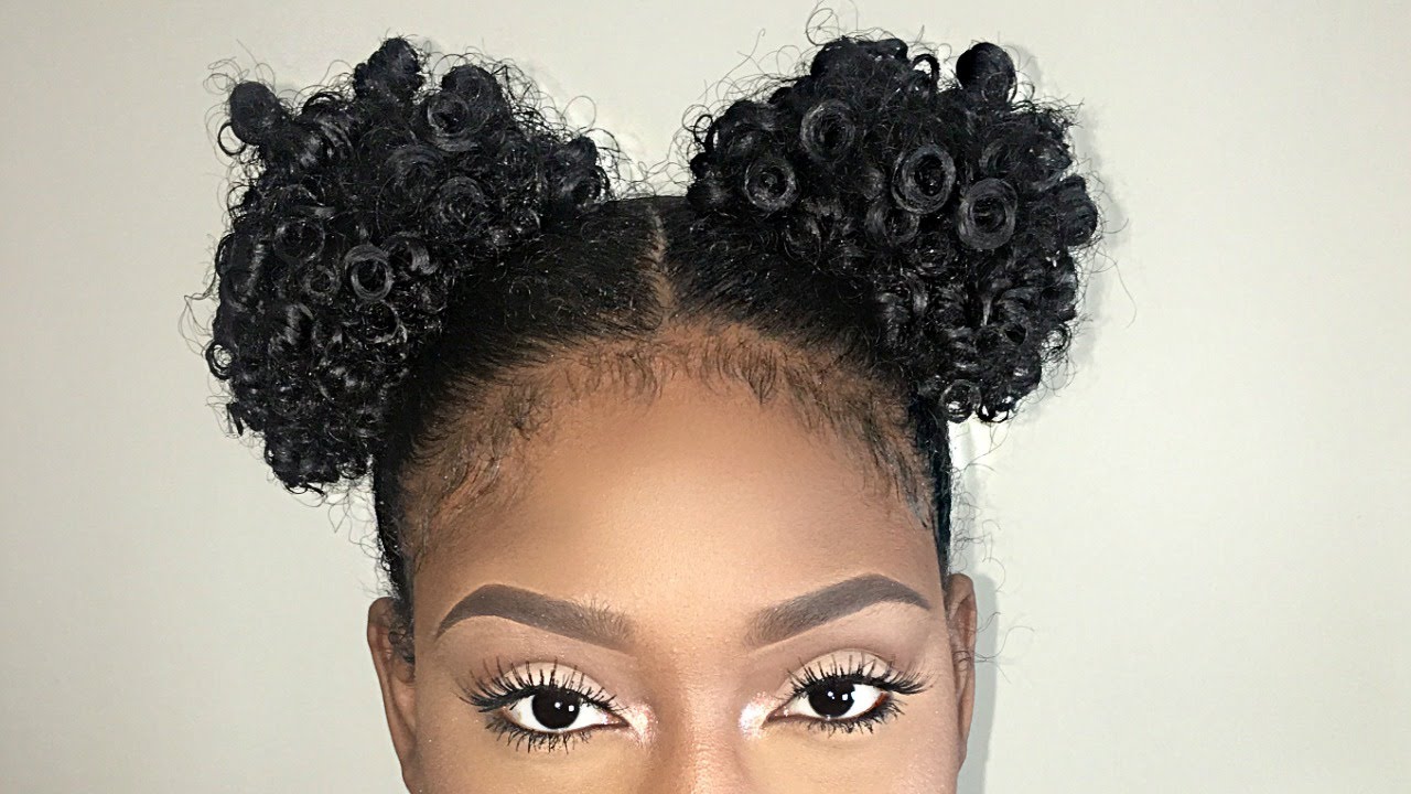 Two Puff Balls on Natural Hair Tutorial