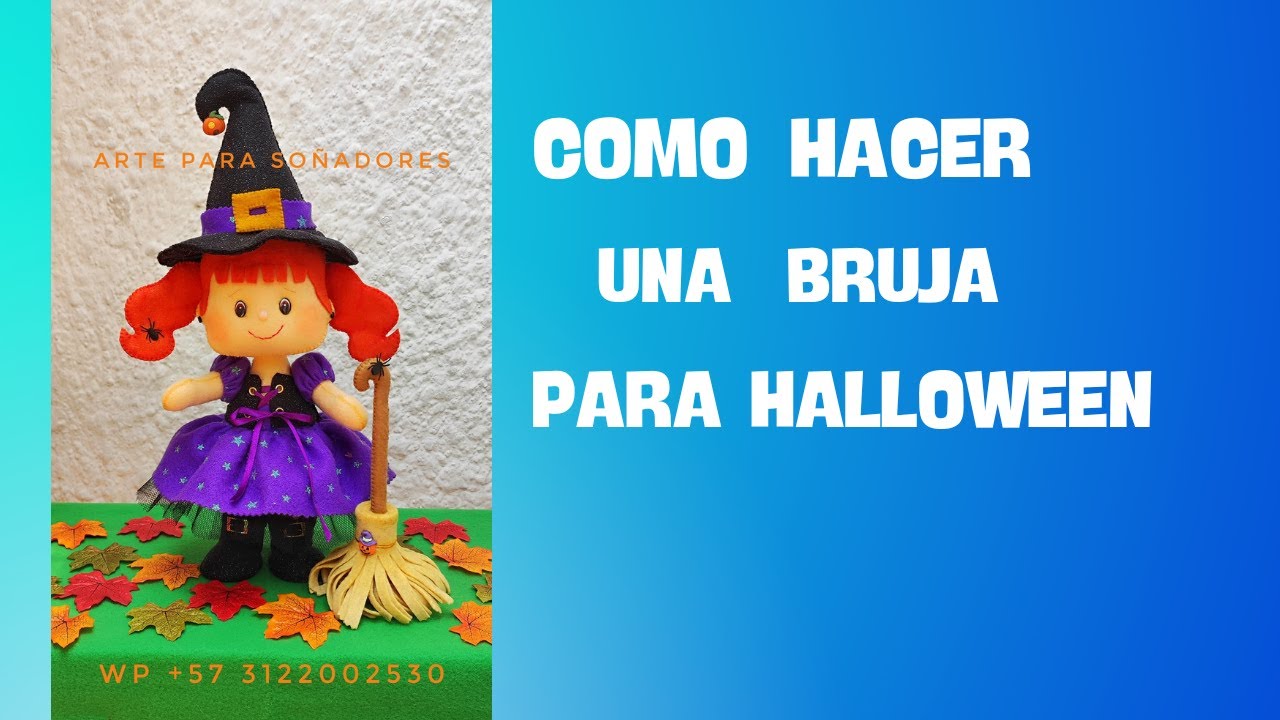 COMO HACER BRUJAS DE HALLOWEEN.
