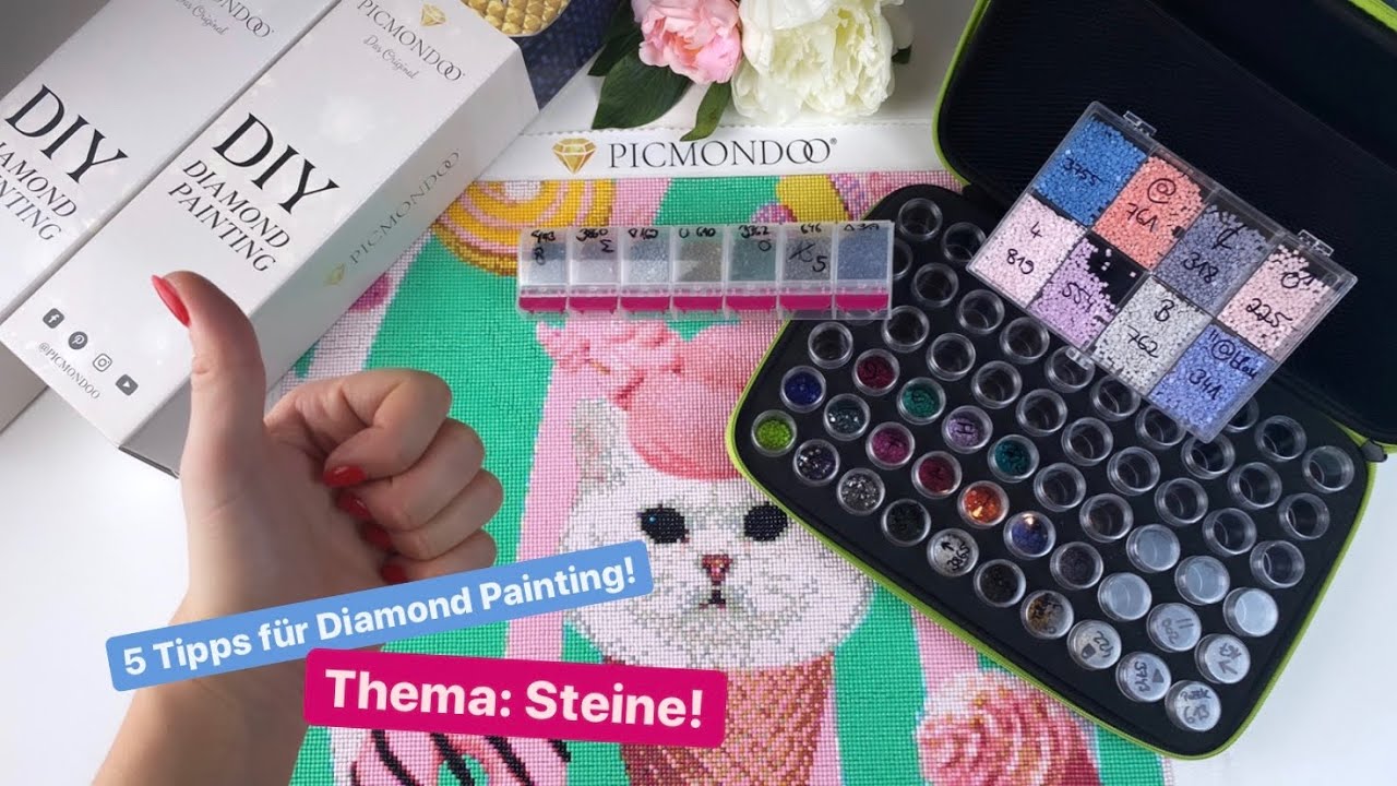 ⚠️ 5 ultimative Tipps für Diamond Painting! Thema: Steine! ✅ Tricks & Lifehacks!