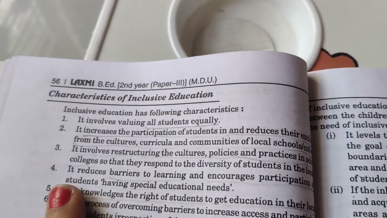 Concept, meaning and need of Inclusive education #creating an inclusive school b ed 2nd year