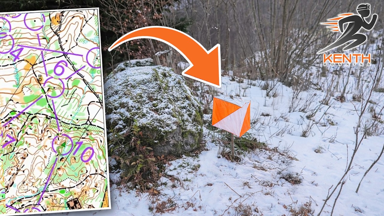Fantastisk orientering i snöig terräng | Orienteering headcam