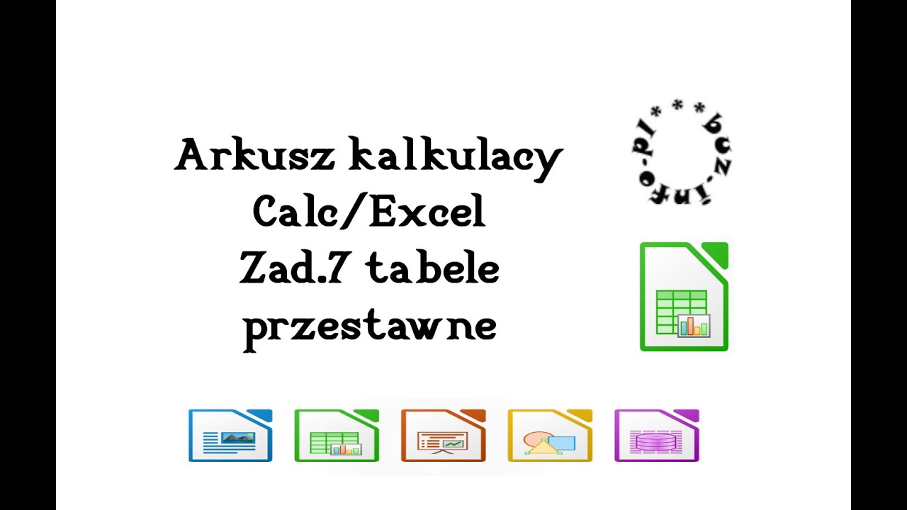 Arkusz 7 - tabele przestawne Calc / Excel