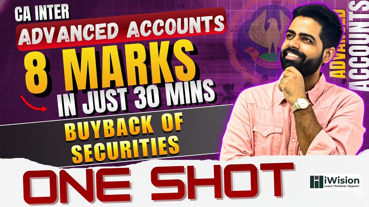 Buyback of securities ca inter | CA Intermediate revision classes | CA Vipul Dhall AIR 43