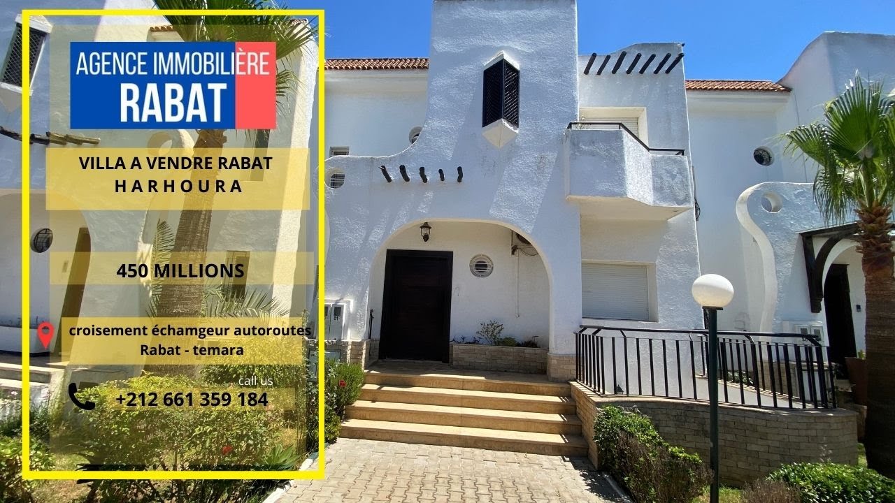 villa a vendre rabat harhoura (triplex)